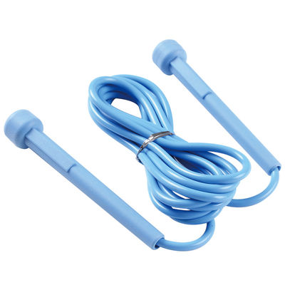 Blu d'acciaio pesato della corda di salto del PVC del salto della corda del cavo di sport di velocità