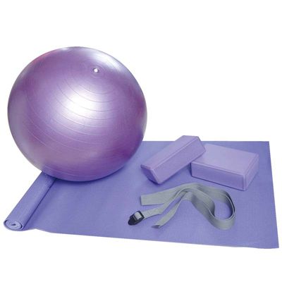 La palla di yoga della palla 5 IN1 55cm di massaggio del PVC del blocchetto della cinghia ha messo la cinghia del blocchetto della palestra